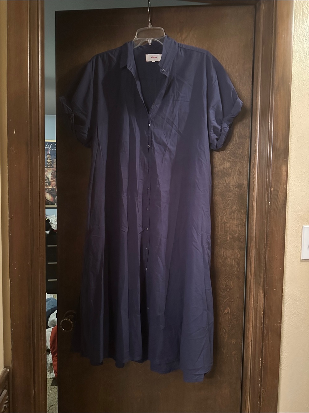 XiRENA Deep Navy Button Dress